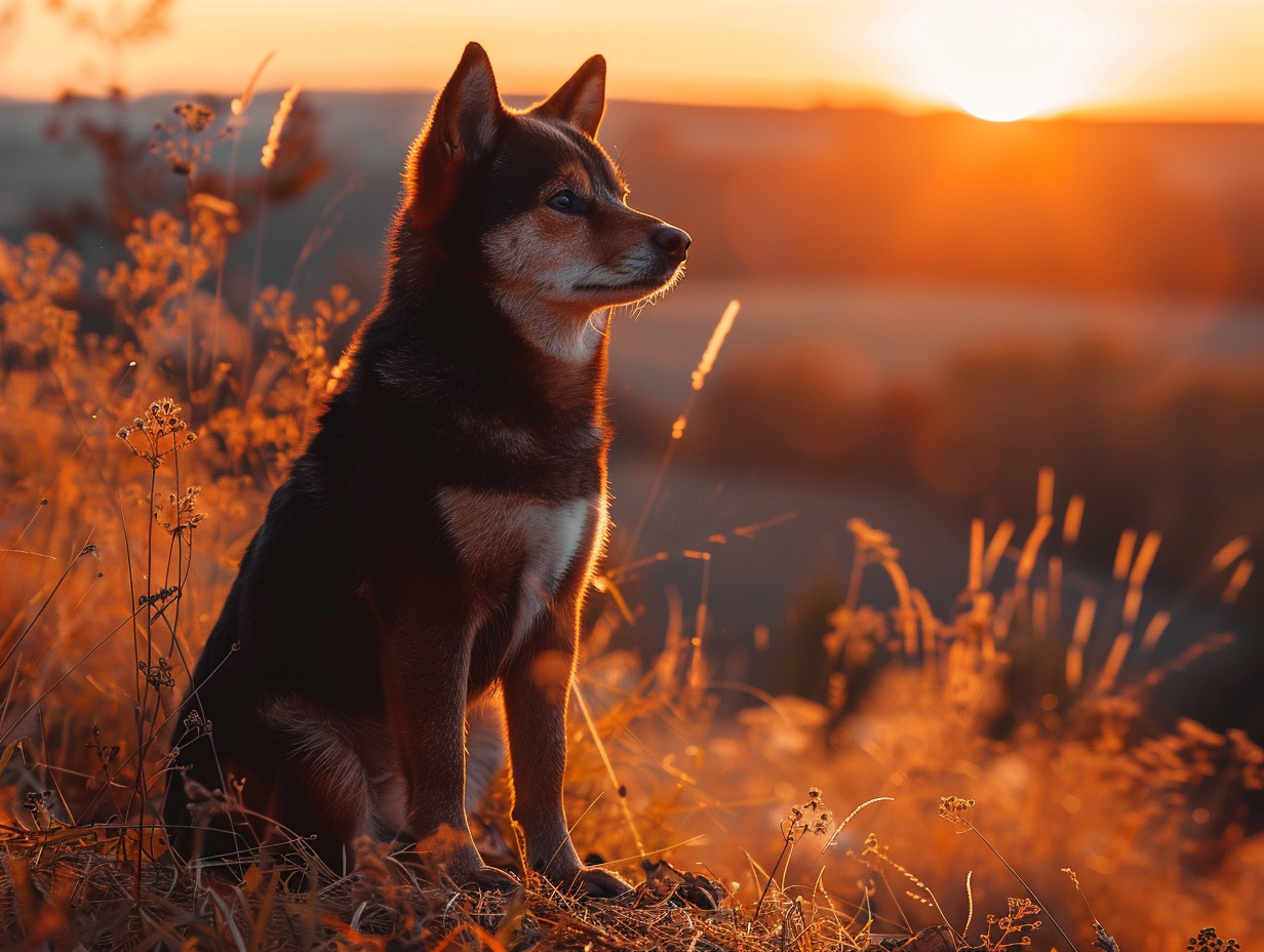 shiba inu noir et feu