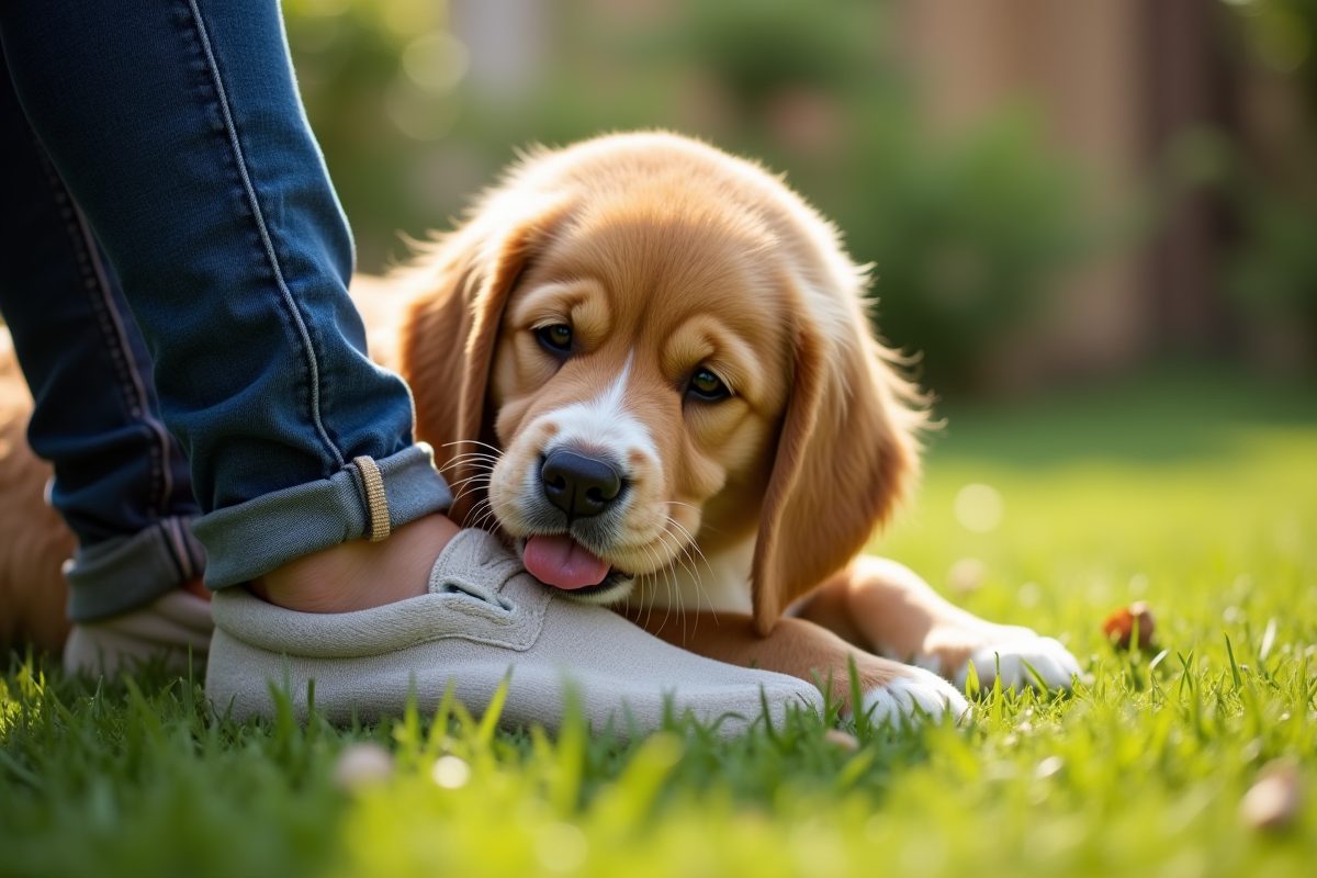 chien pieds