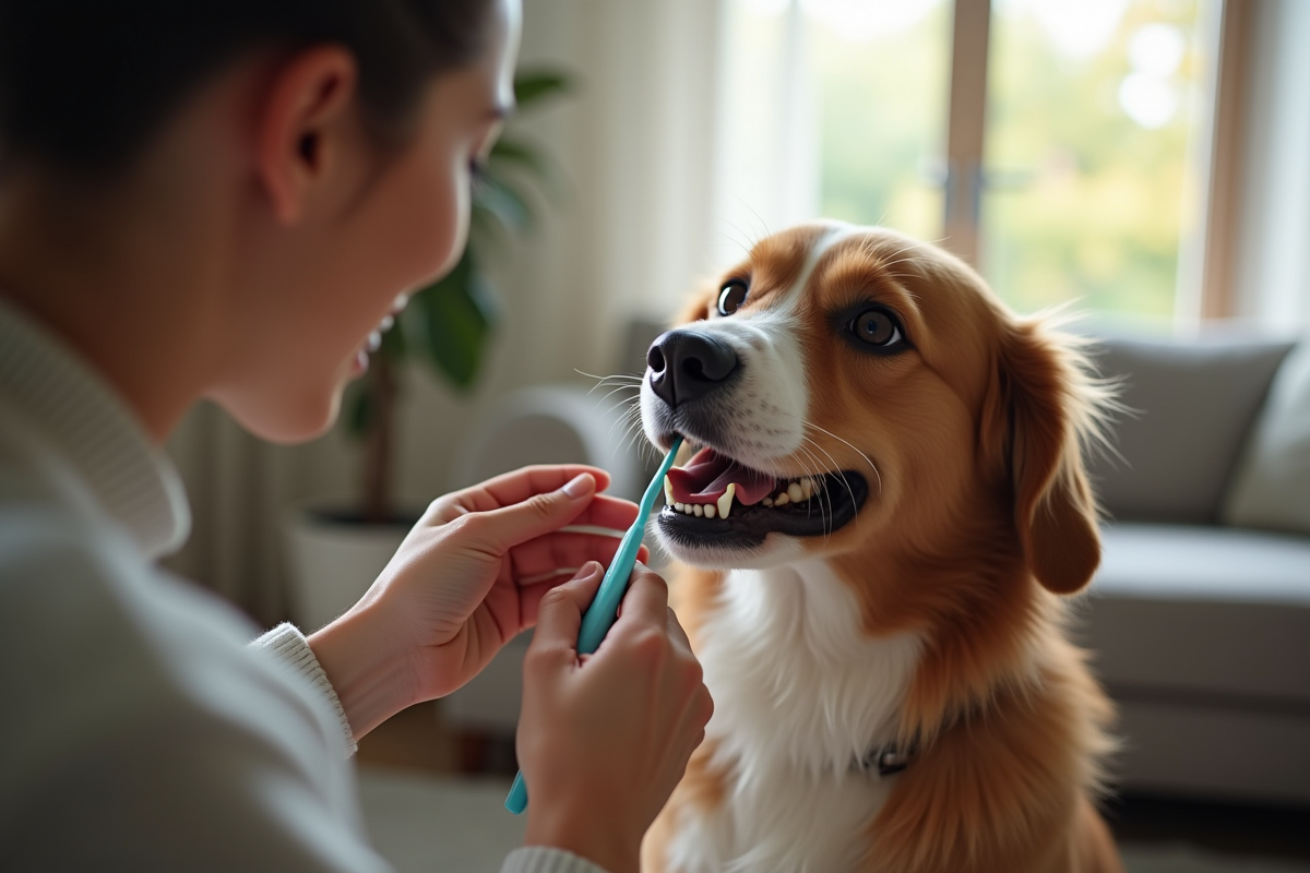 toothbrush dog